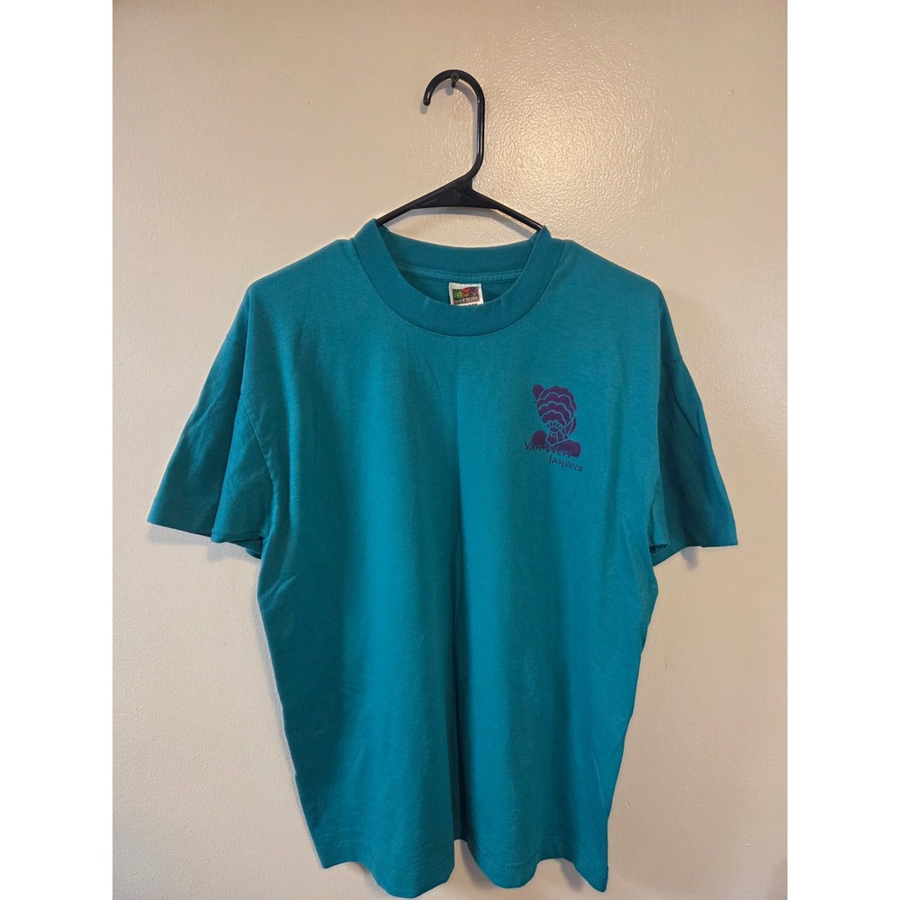 Vintage 1997 Hot Air Affair T-Shirt Fruit of the Loom Teal Van Wert OH Large 90s